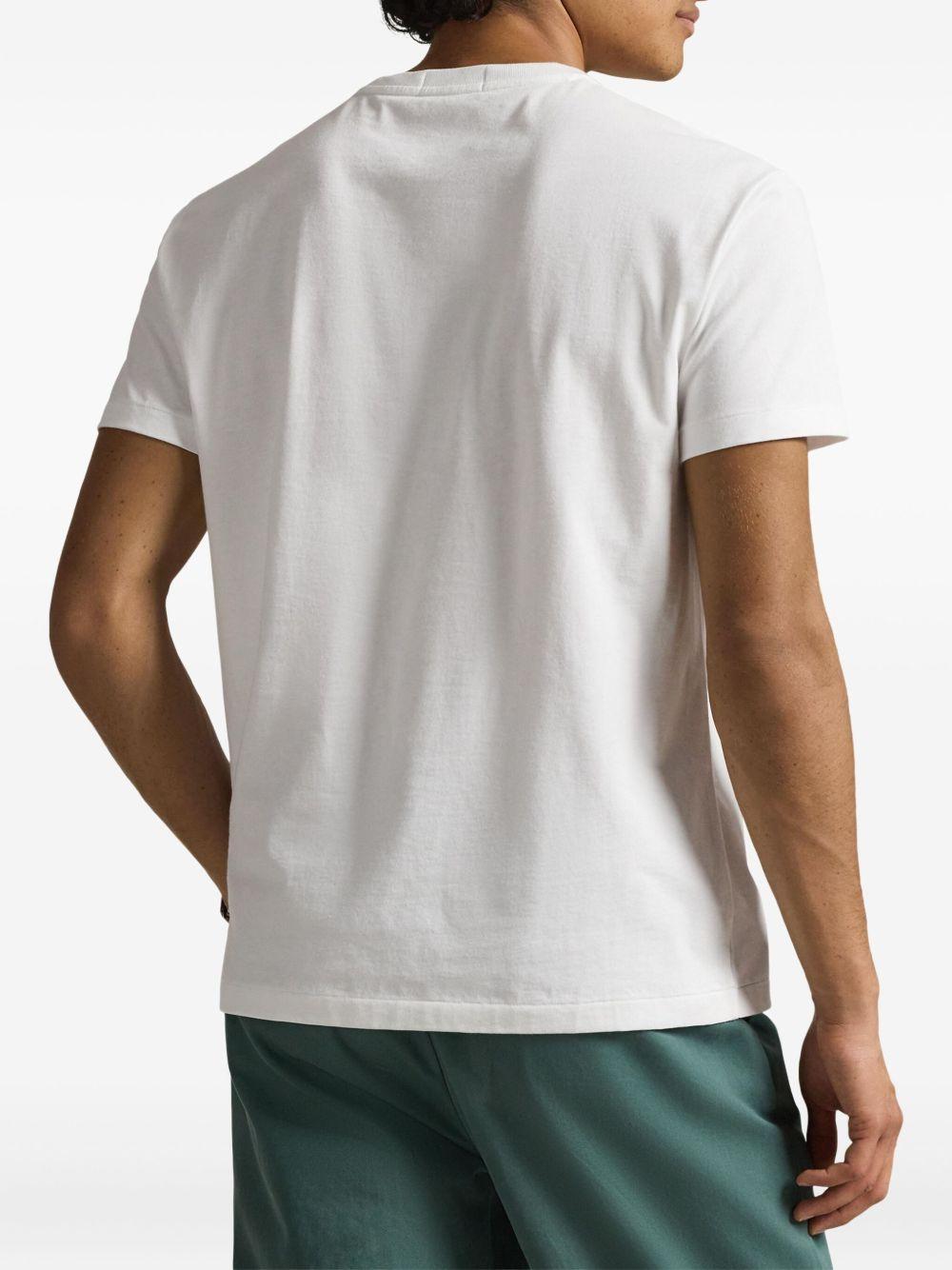 POLO RALPH LAUREN T-shirt bianca con illustrazione grafica centrale