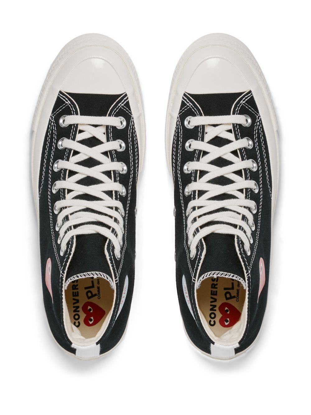 COMME DES GARCONS PLAY Sneakers con cuore in cotone nero