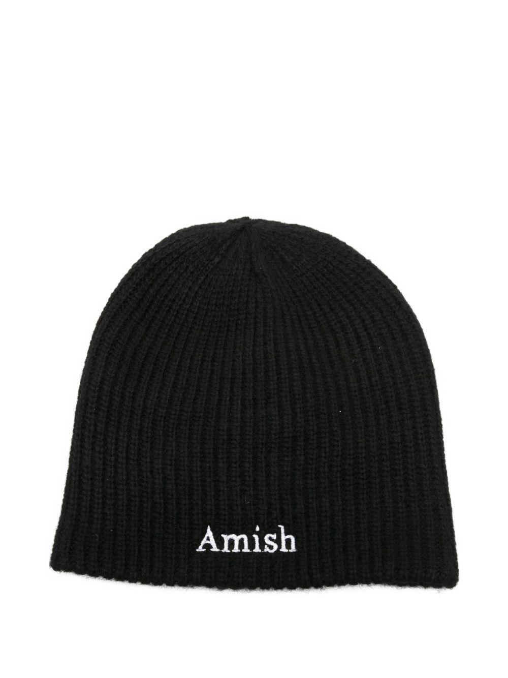 AMISH Berretto nero con logo