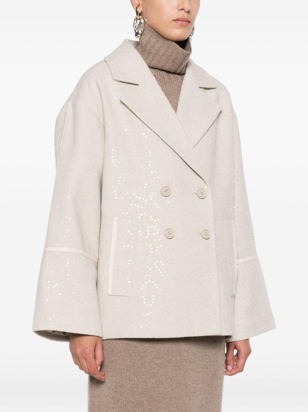 LIUJO Cappotto beige con paillettes