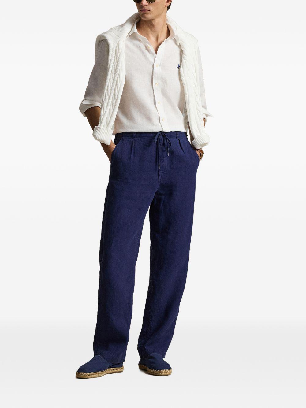 POLO RALPH LAUREN Camicia bianca con logo ricamato sul petto