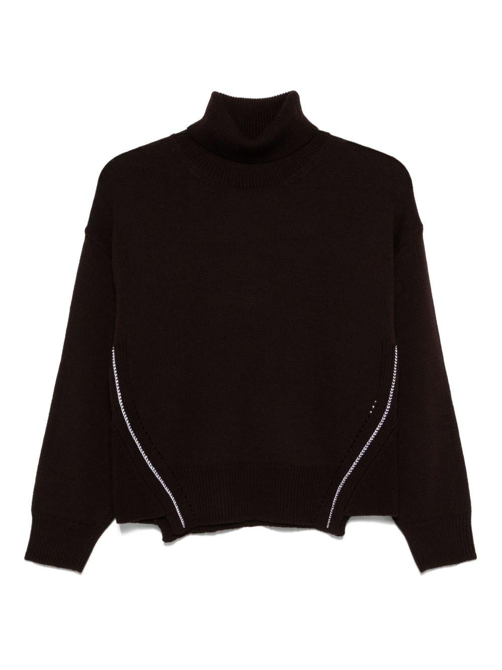 ALPHA STUDIO Maglia a collo alto in lana merino