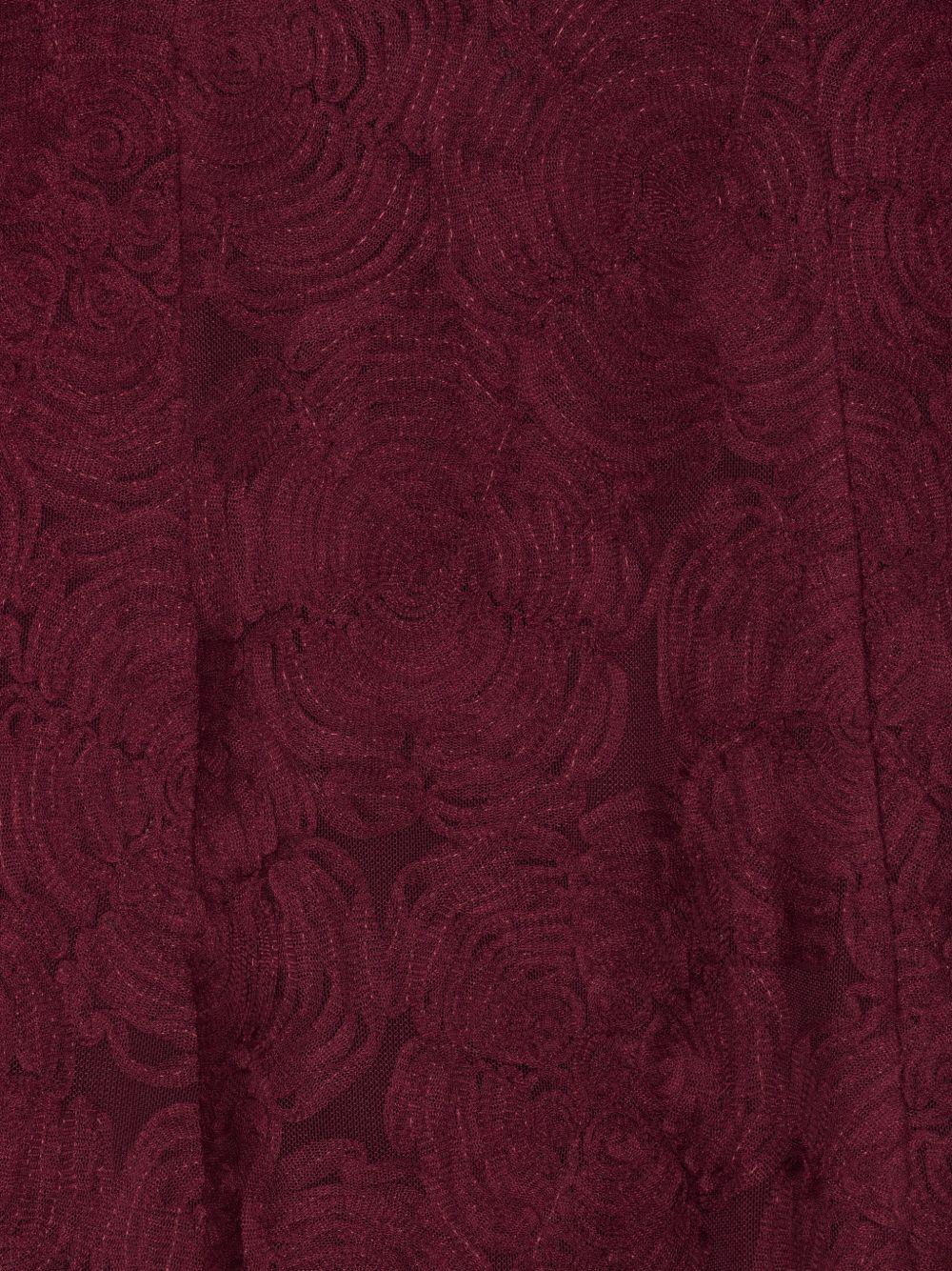 ROTATE Abito Flower Mesh svasato in tessuto riciclato
