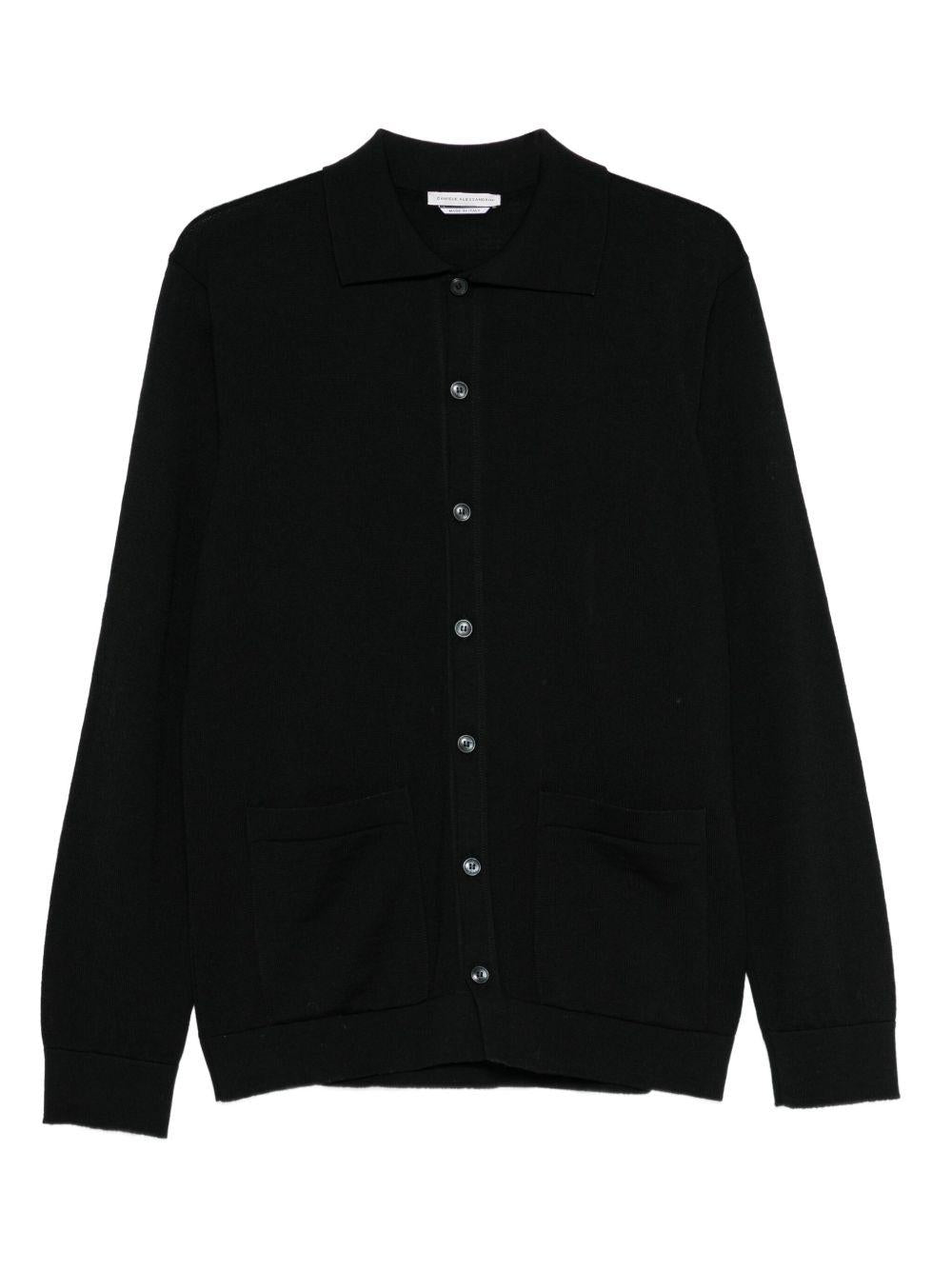 DANIELE ALESSANDRINI Cardigan nero con colletto