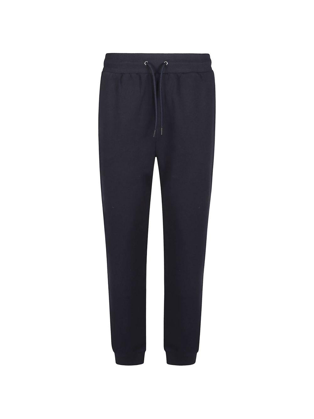 FAY Pantaloni sportivi in cotone blu con coulisse