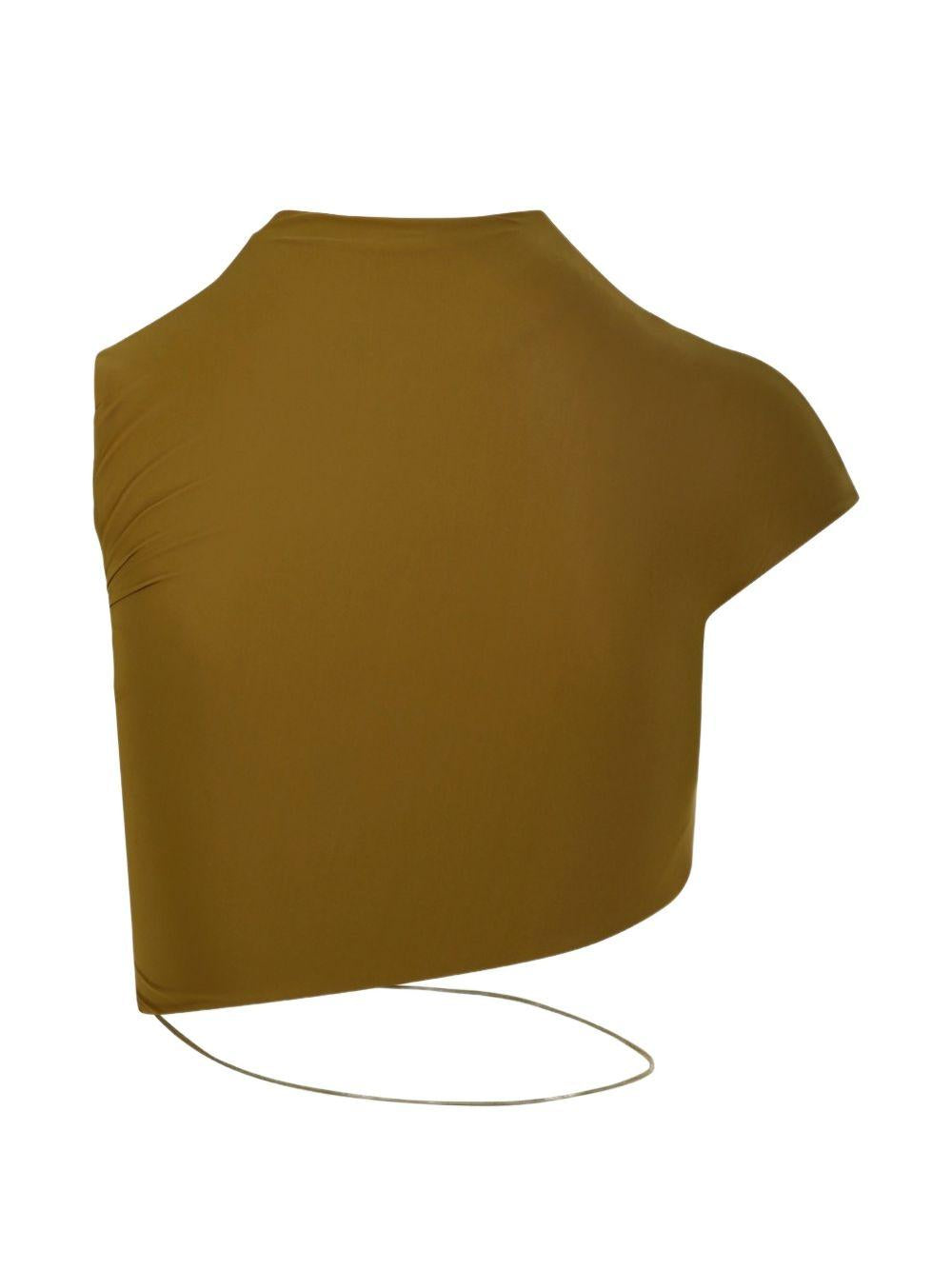 AMAZUIN Top verde militare fasciante