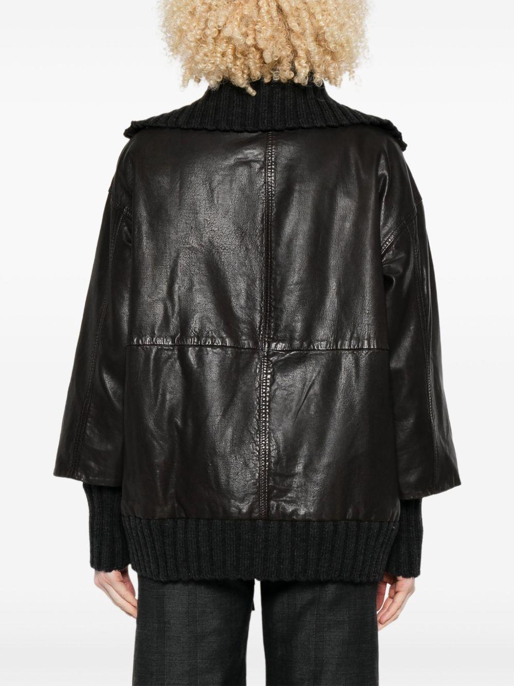 THE JACK AND JACKIE LEATHERS Giacca in pelle marrone Fenice