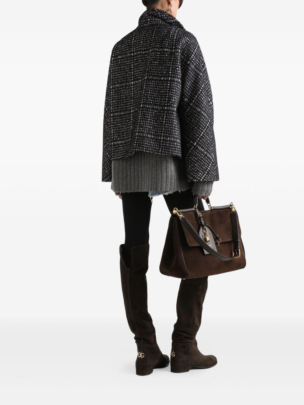 DOLCE e GABBANA Cappotto corto doppiopetto a quadri