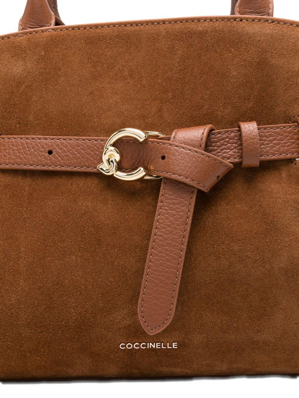 COCCINELLE Borsa 'Sabine' in suede marrone