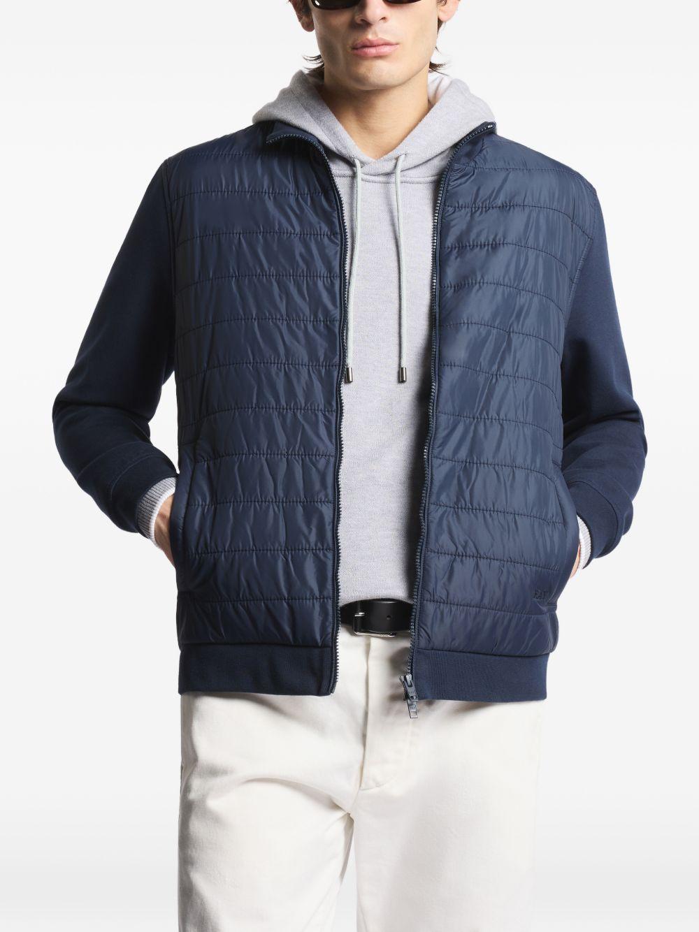 FAY Giacca imbottita in blu scuro con zip