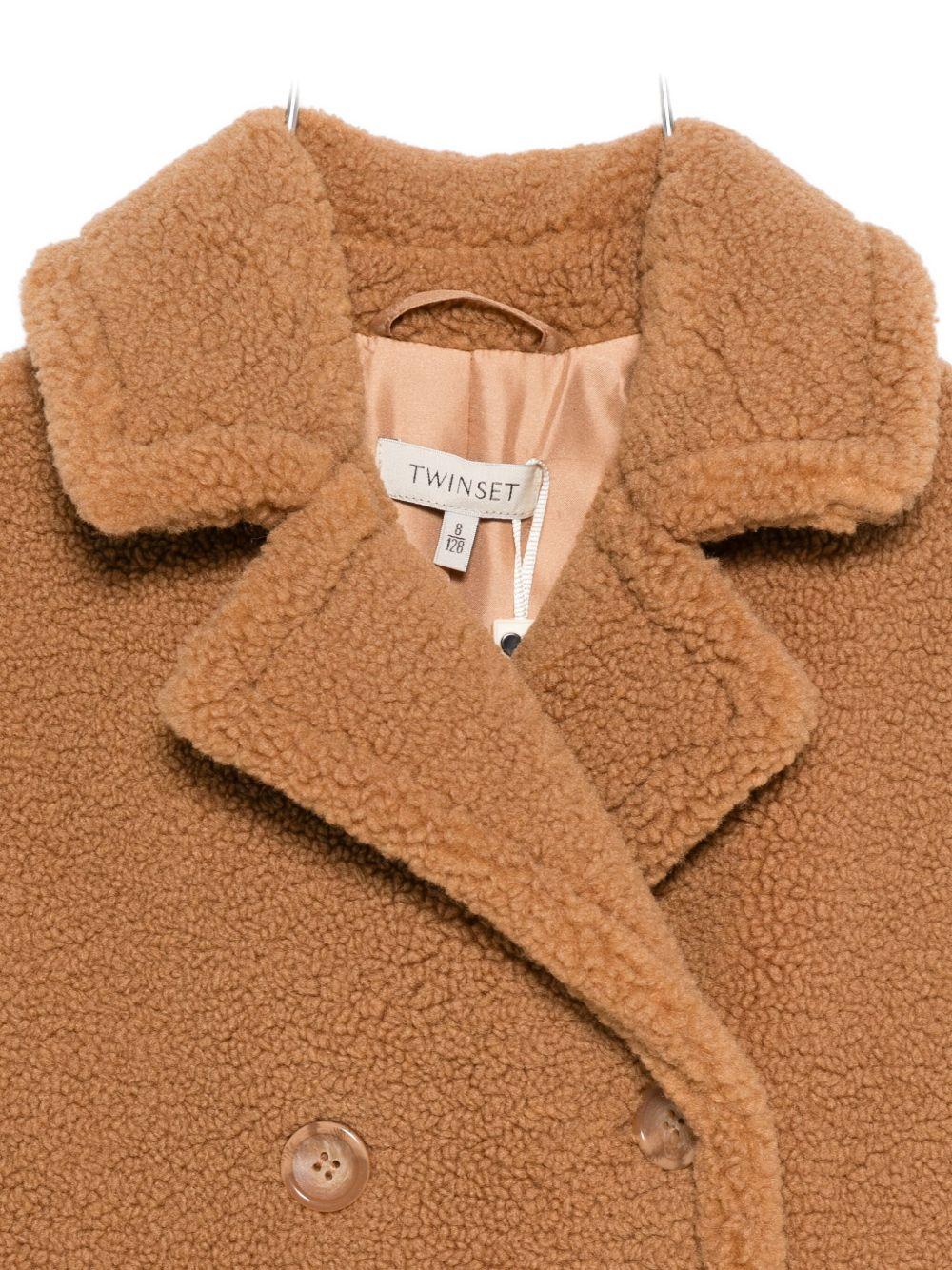TWINSET Cappotto doppiopetto teddy