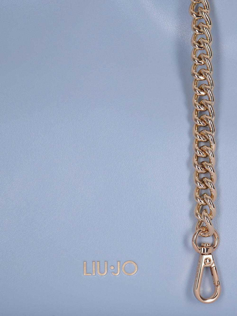 LIUJO Borsa a secchiello con coulisse azzurra