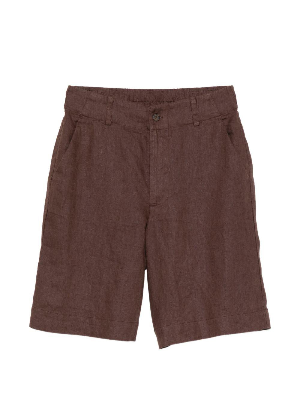 YERSE Shorts Rita in lino marrone