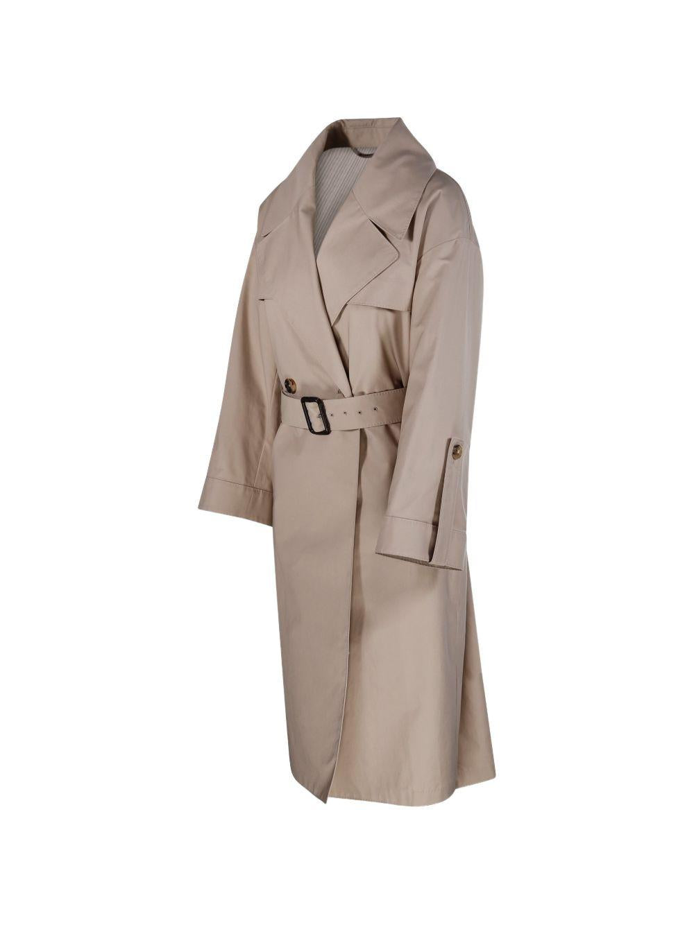 MAX MARA THE CUBE Trench Camour beige con cintura