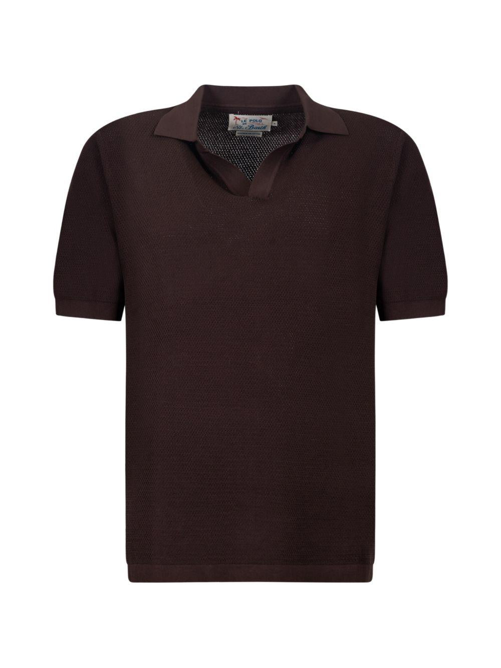 MC2 SAINT BARTH Polo in cotone marrone Sloan