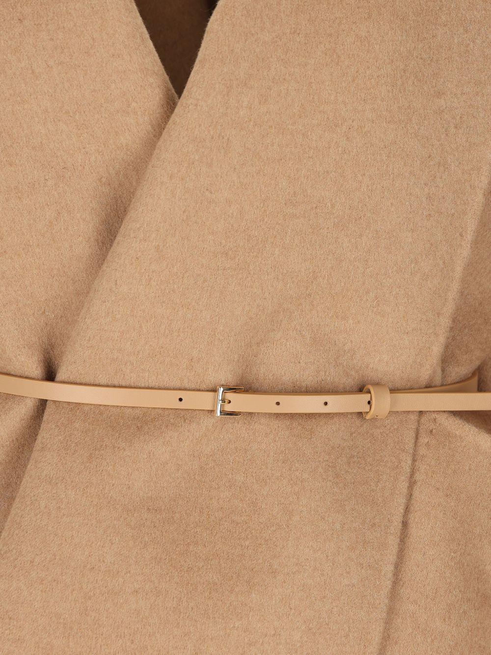 MAX MARA Cappotto corto Abilita beige con sciarpa