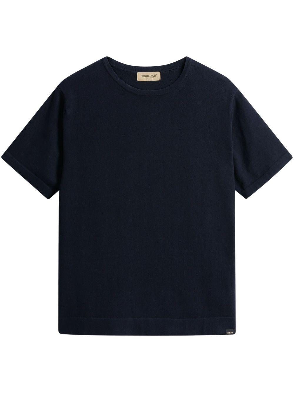 WOOLRICH T-shirt in cotone blu