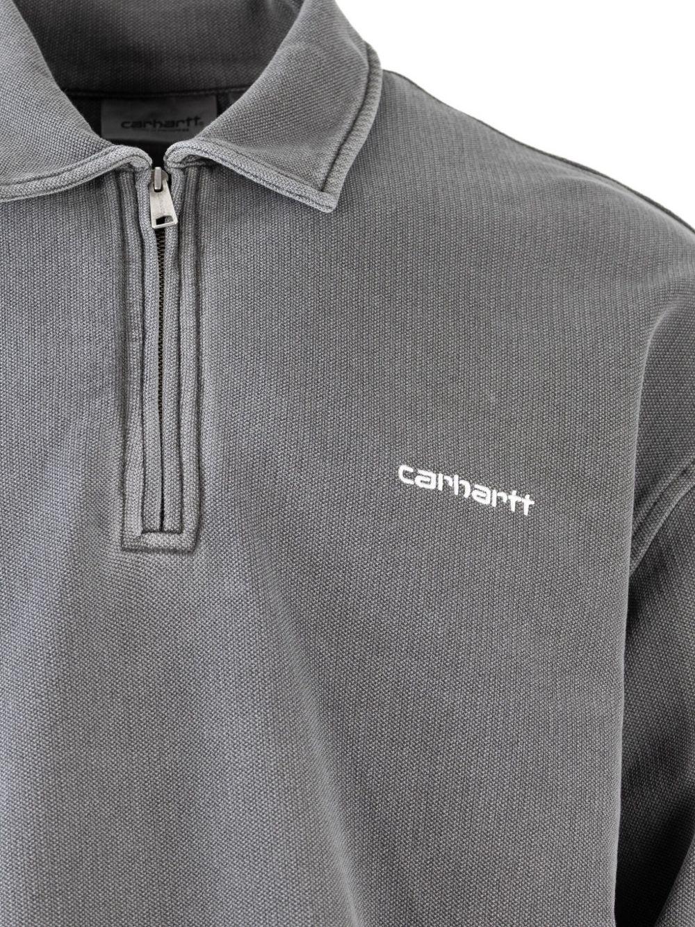 CARHARTT WIP Felpa 'Pique Script' in cotone grigio
