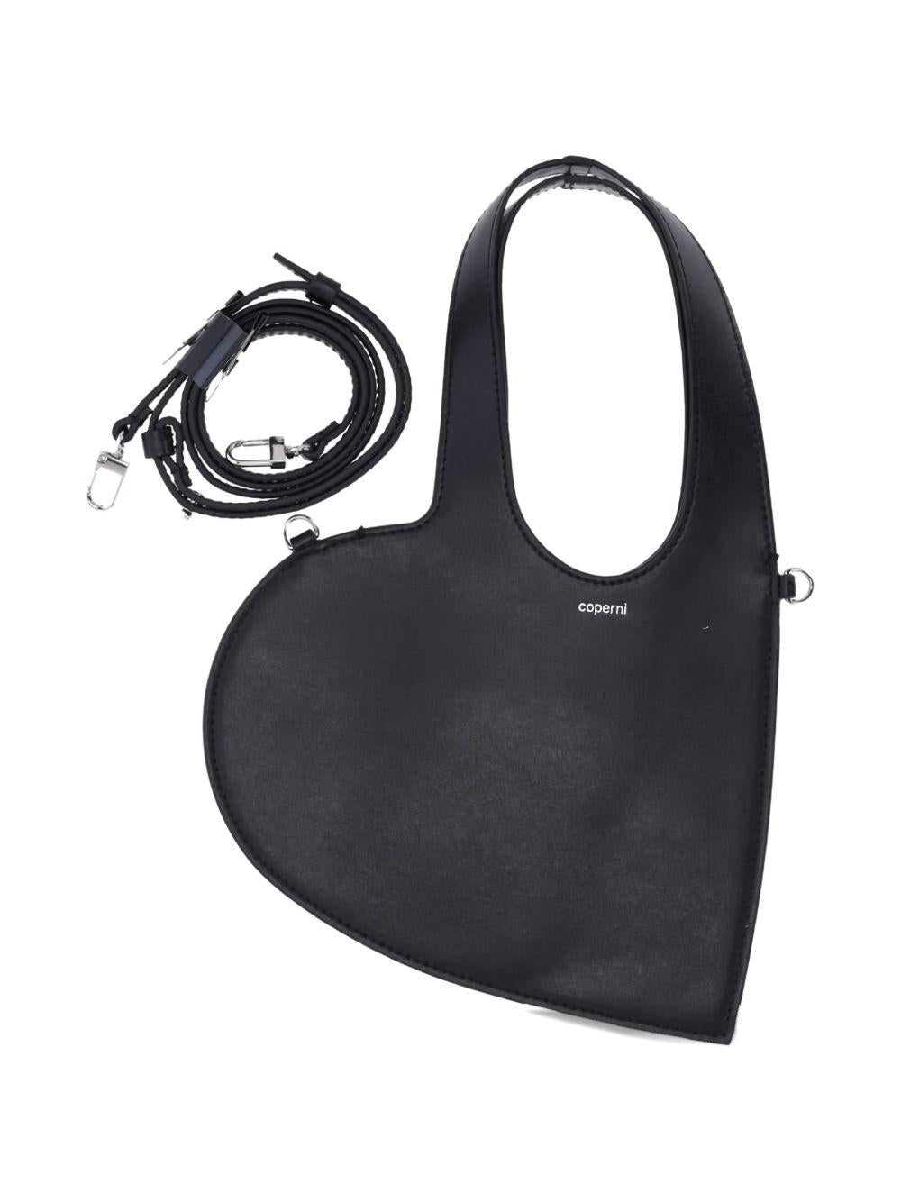 COPERNI Borsa Baby Heart in pelle nera