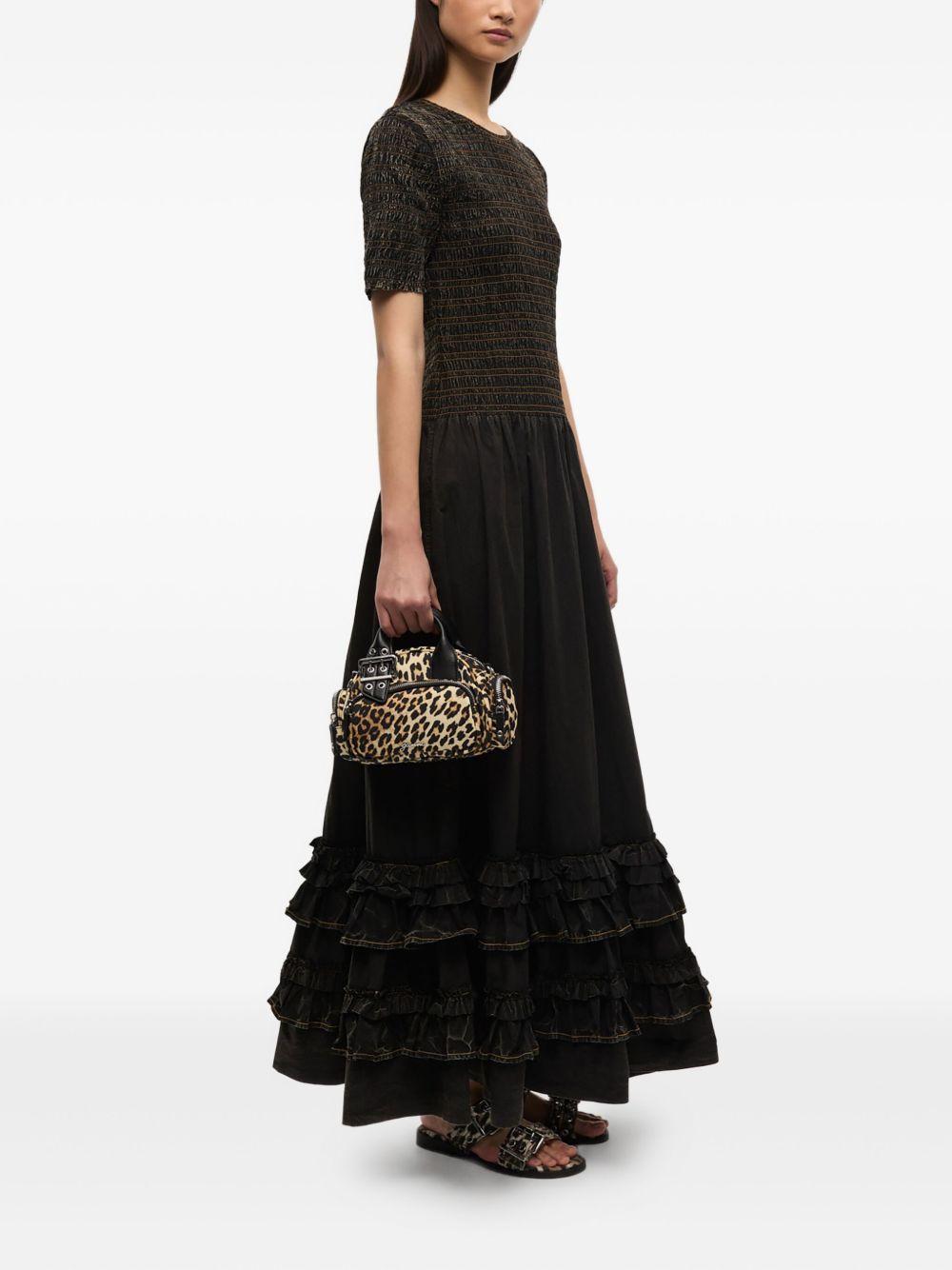 GANNI Borsa tote leopardata