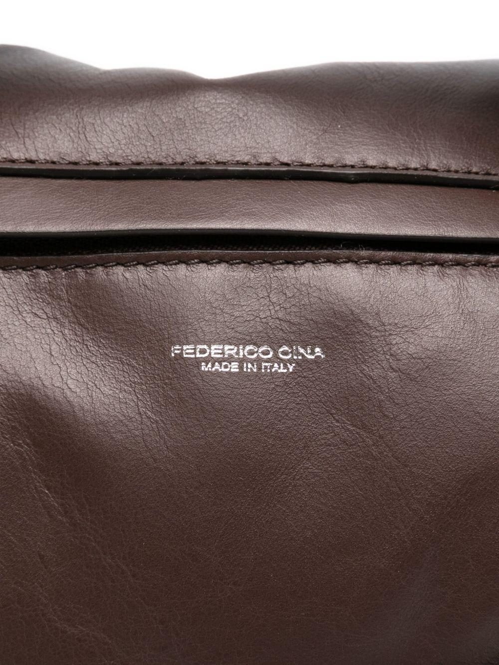 FEDERICO CINA Midi Tortellino bag in pelle rossa