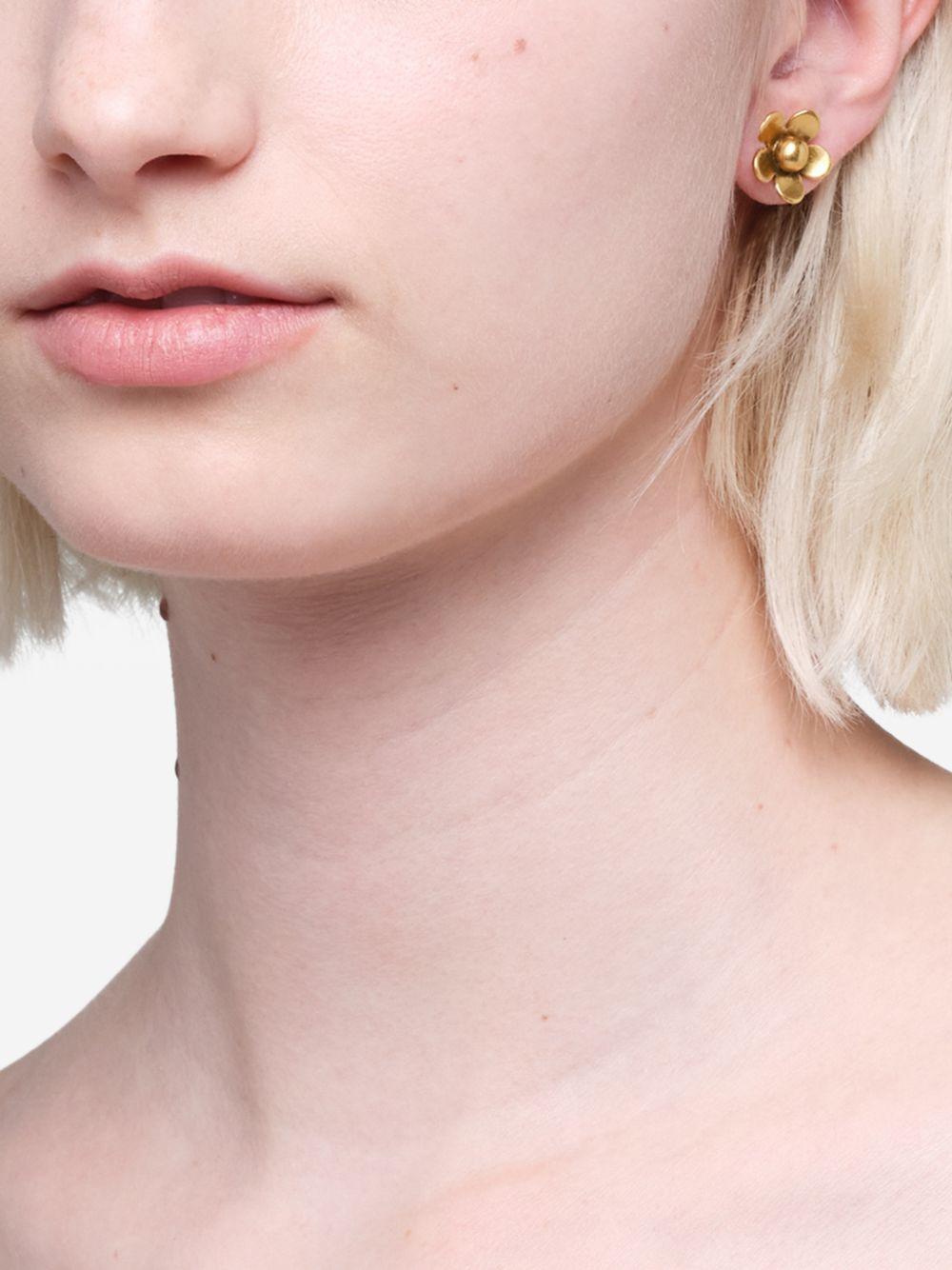 MARC JACOBS Orecchini a fiore in ottone dorat