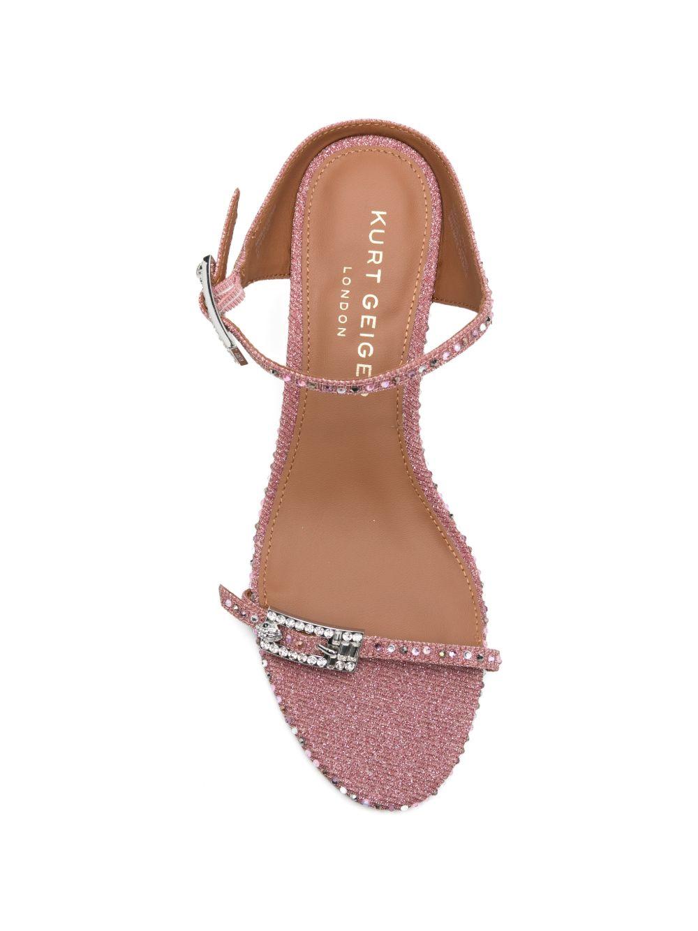 KURT GEIGER Sandali con tacco Strass Double Buckle rosa