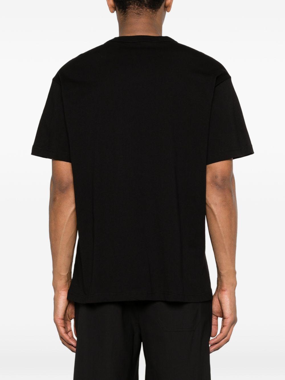 VERSACE JEANS COUTURE T-shirt in cotone nero con stampa