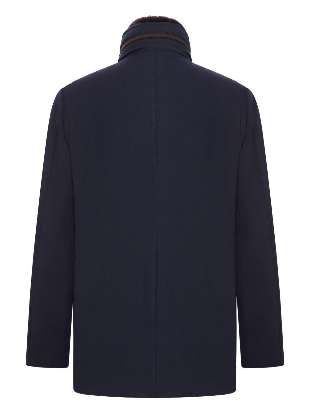 MOORER Piumino blu scuro Drive Pum