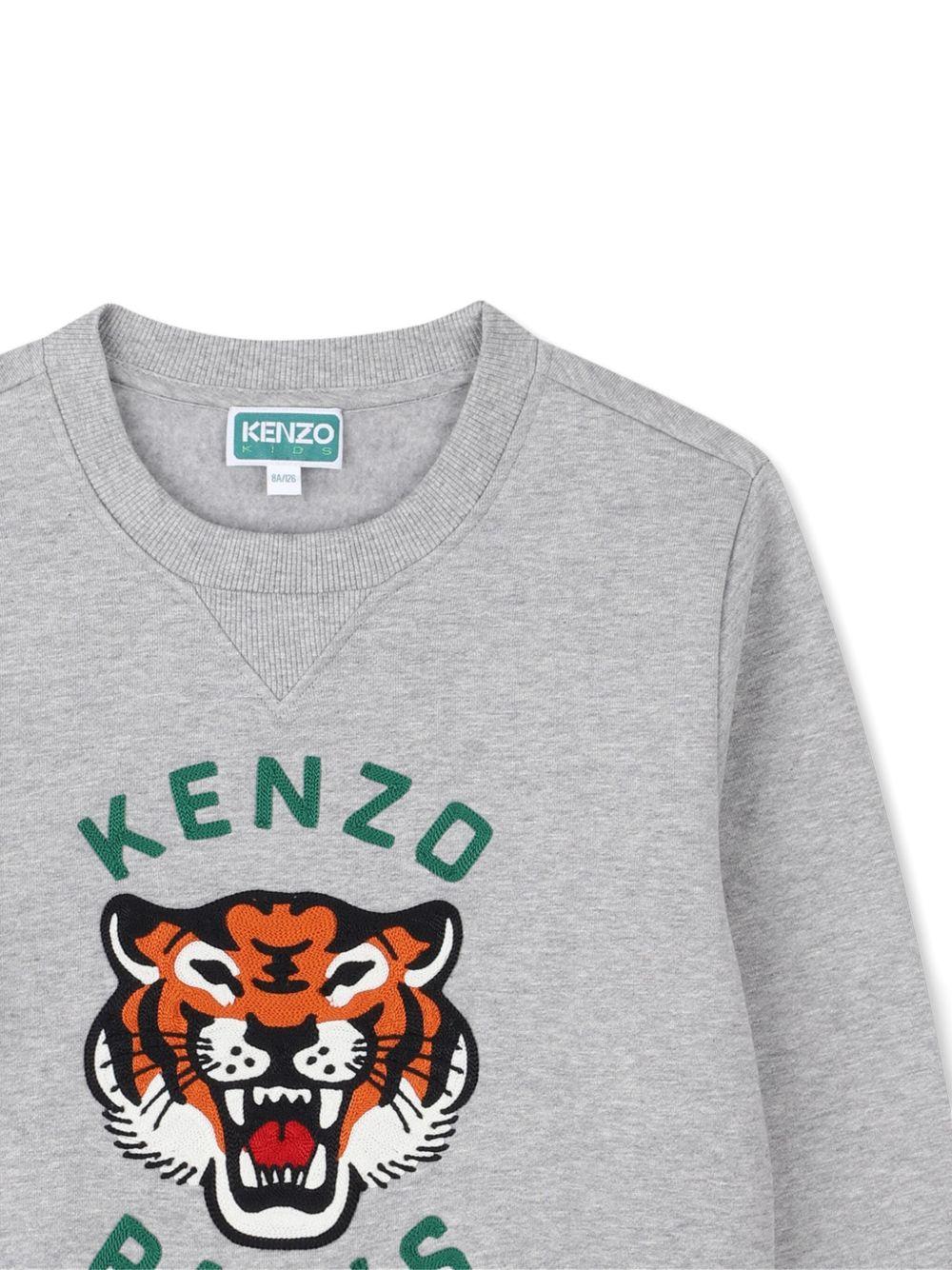 KENZO Felpa girocollo con stampa Tiger