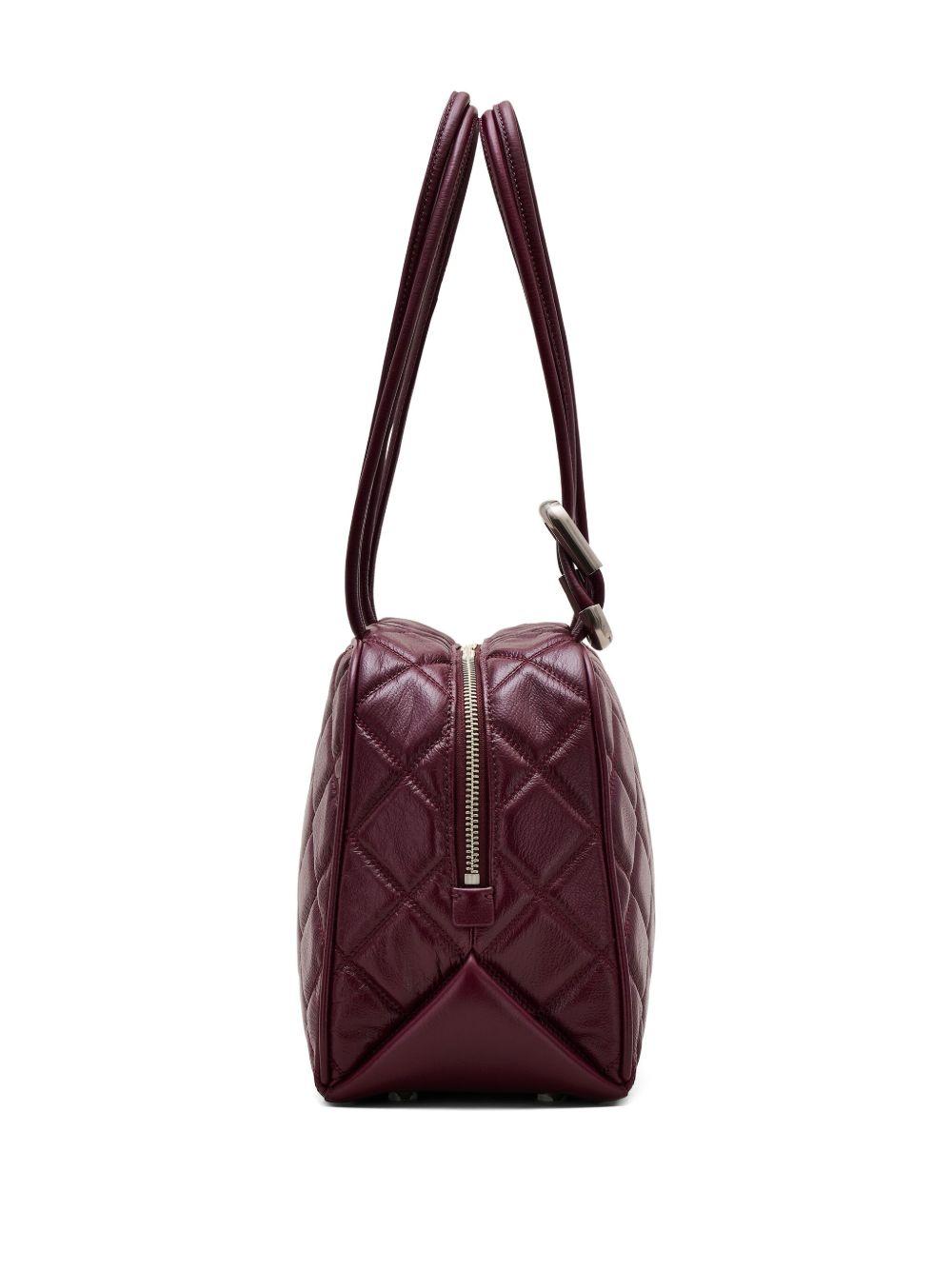 MARC JACOBS Borsa The Quilted Leather Dual Satchel bordeaux