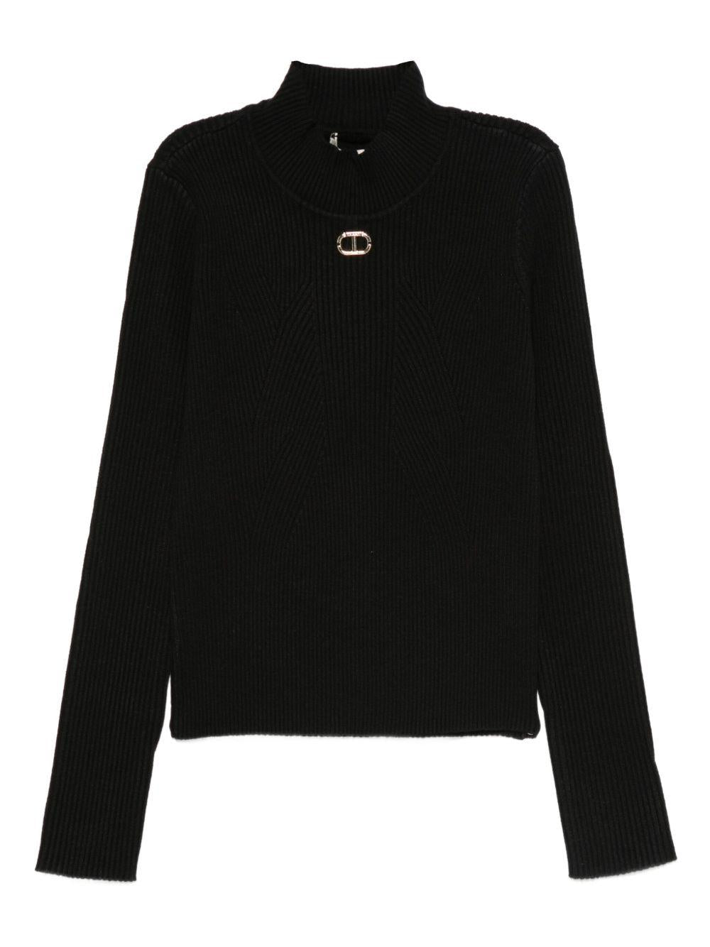 TWINSET Maglia a collo alto con logo