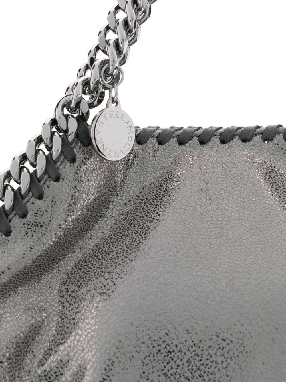 STELLA MCCARTNEY Borsa a tracolla magnetica grigia 'Mini Falabella'