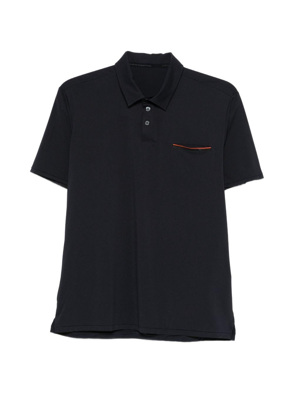 RRD ROBERTO RICCI DESIGNS Polo blu scuro con patch logo rosso