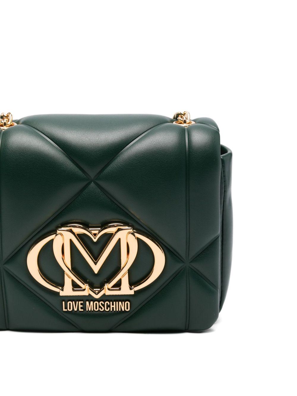 LOVE MOSCHINO Borsa a tracolla trapuntata verde