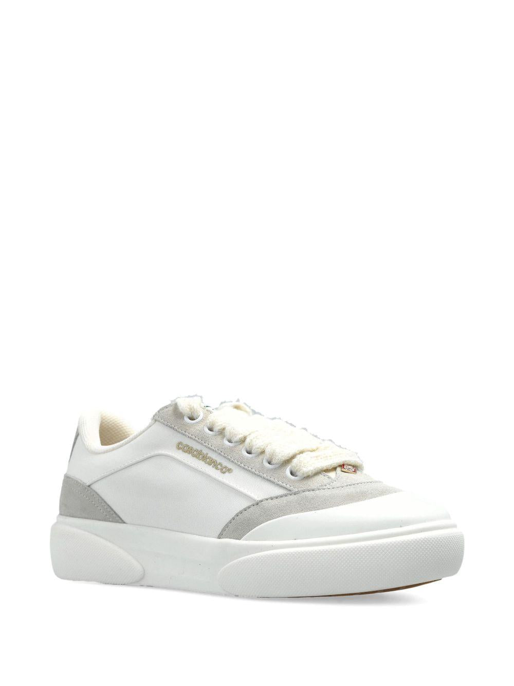 CASABLANCA Sneakers in canvas con inserto in pelle scamosciata