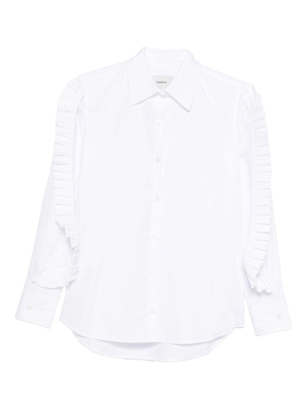 COPERNI Camicia bianca con dettagli plissettati