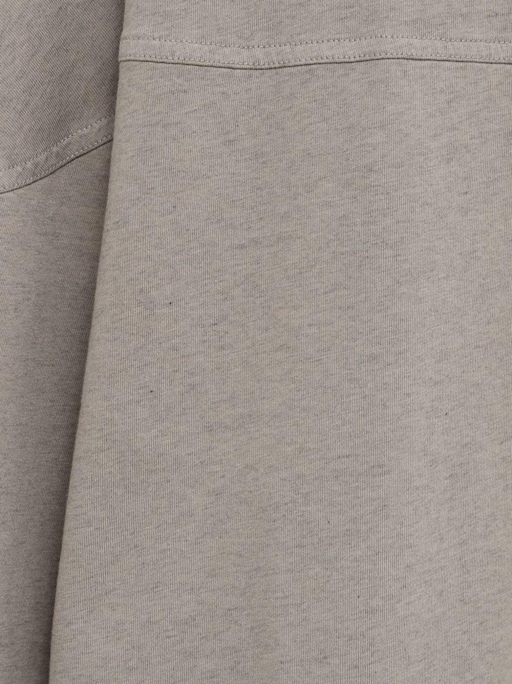 JACQUEMUS T-shirt Atelier grigio in cotone con stampa