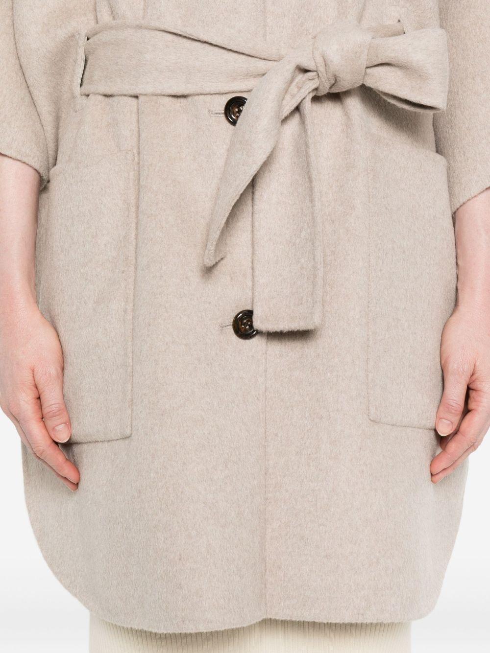 LIUJO Cappotto beige con chiusura a bottoni