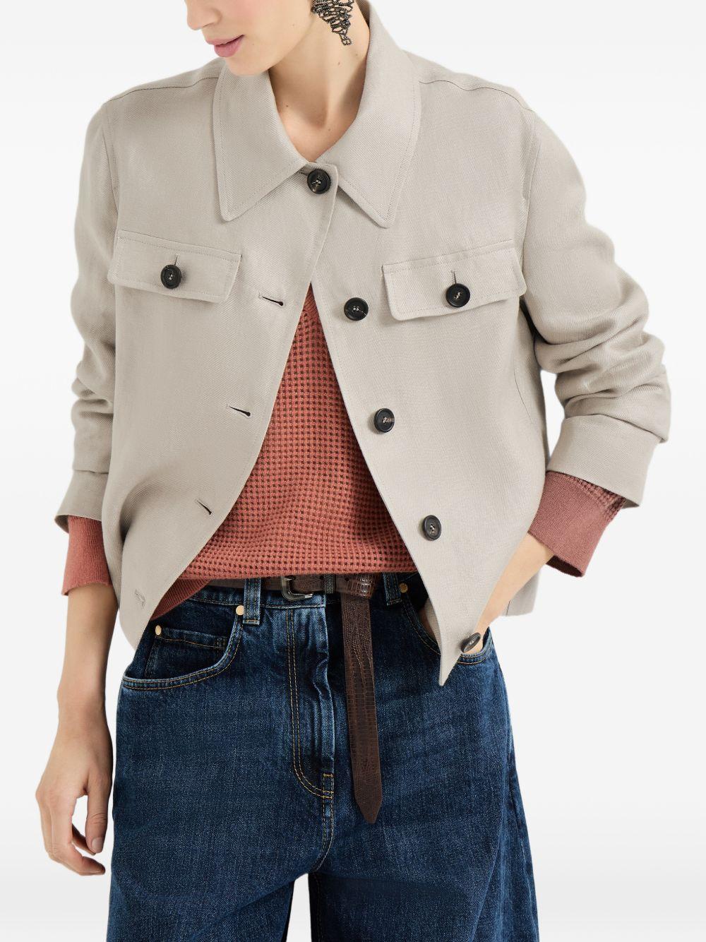 BRUNELLO CUCINELLI Giacca in lino con bottoni