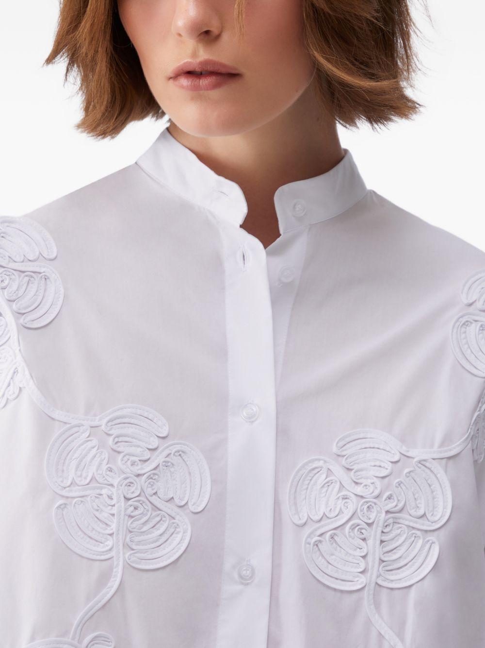 LIUJO Camicia bianca con colletto alla coreana