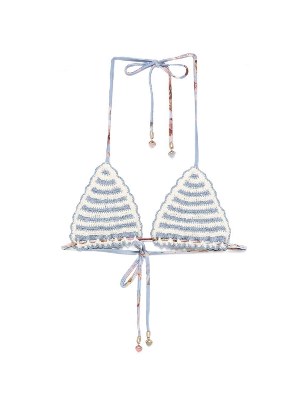 ZIMMERMANN Top bikini a triangolo ad uncinetto