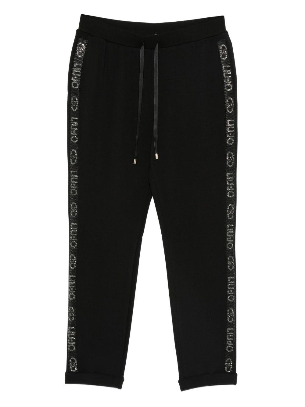 LIUJO Pantaloni sportivi nero con logo