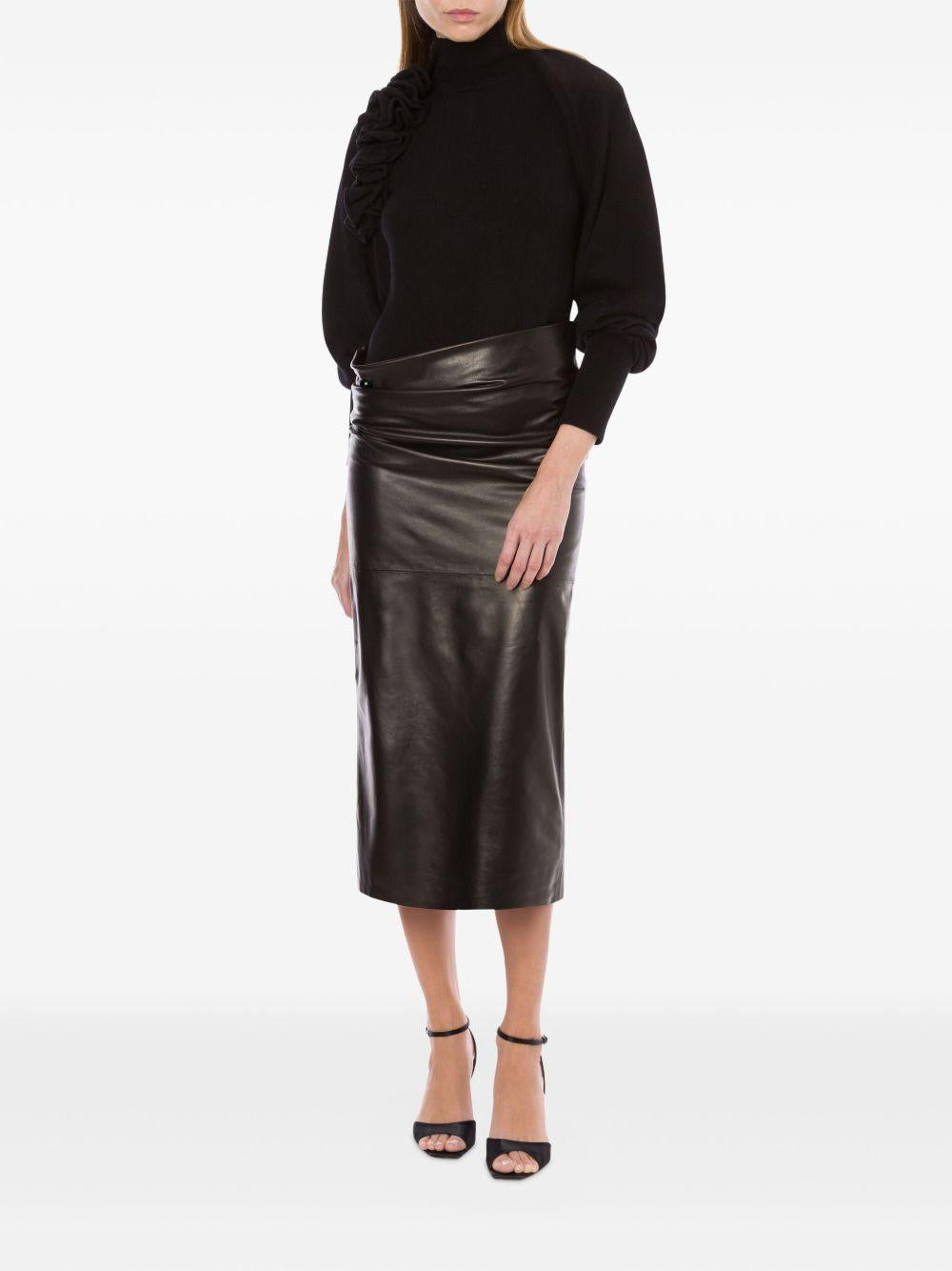 ALBERTA FERRETTI Bolero in lana merino, seta e cashmere con dettaglio floreale