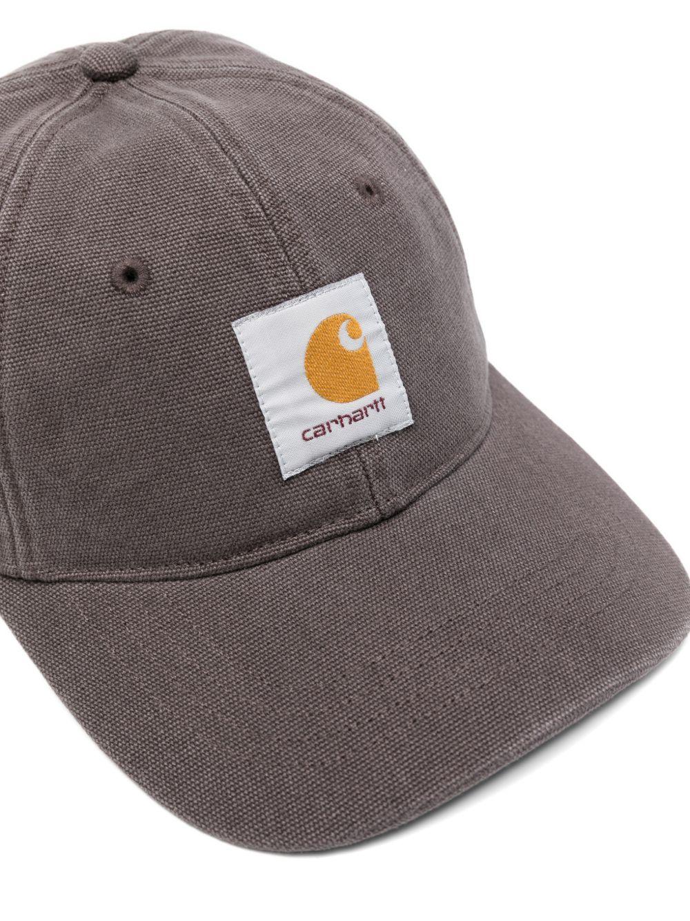 CARHARTT WIP Cappello baseball in cotone grigio con logo