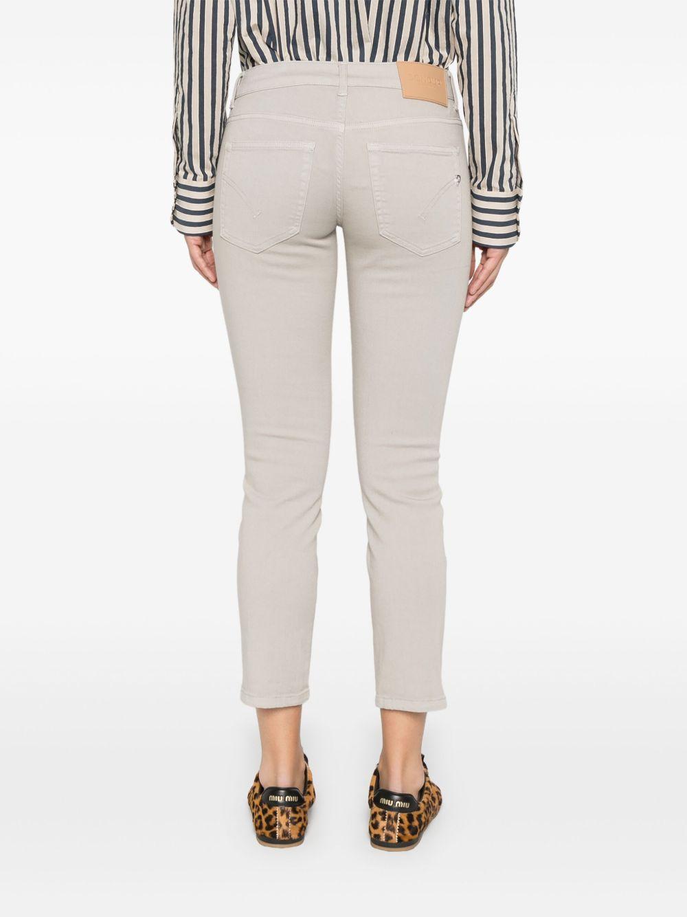 DONDUP Pantaloni skinny in cotone elasticizzato grigio
