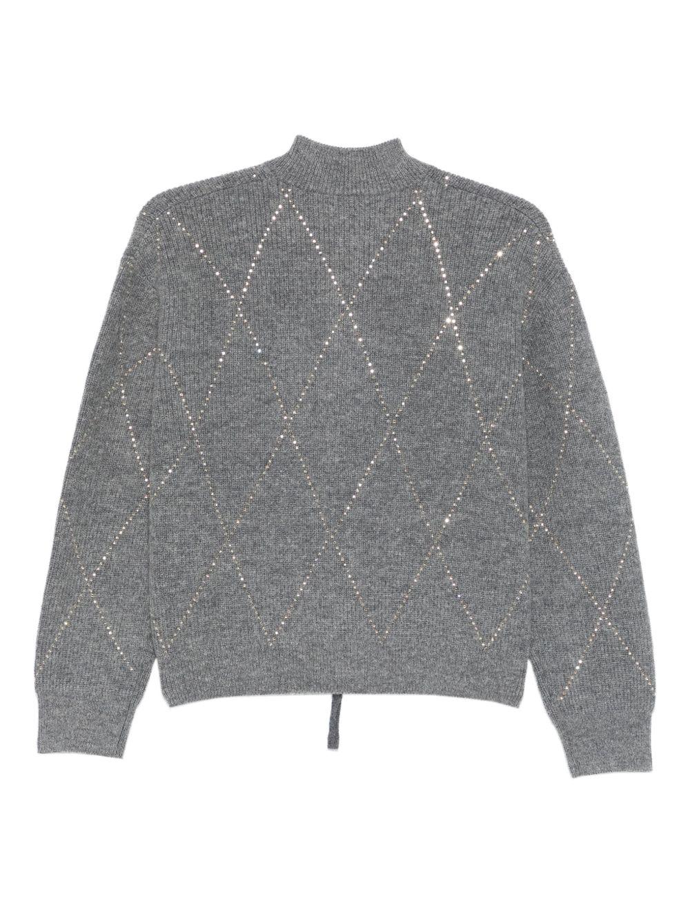 SEVENTY Maglia motivo a rombi con strass