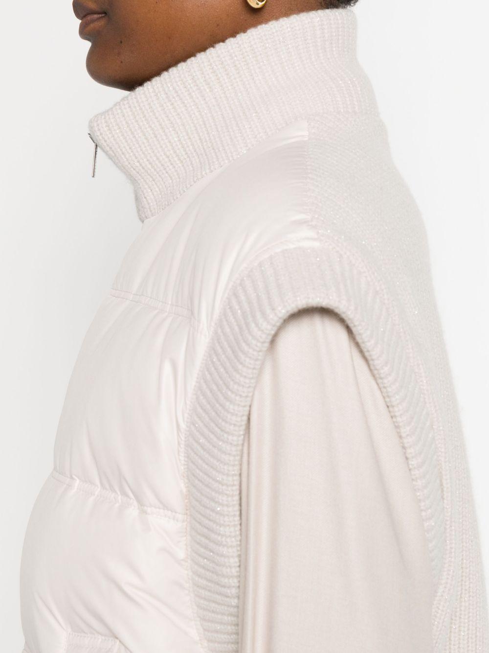 PESERICO Gilet imbottito con dettagli in maglia