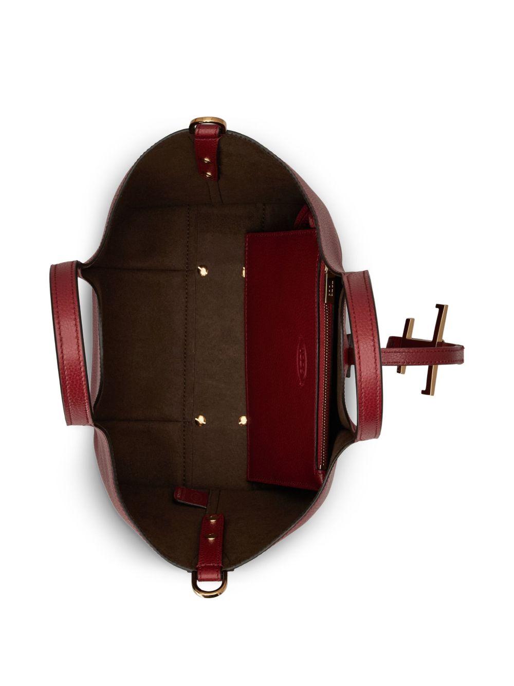 TODS Borsa in pelle rossa con fibia logo dorata firmata Tod's