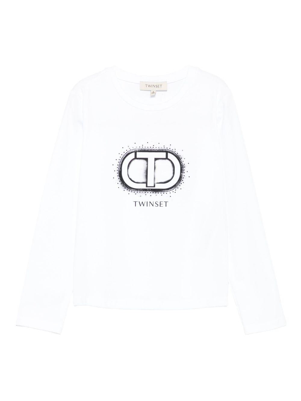 TWINSET T-shirt bianca con logo